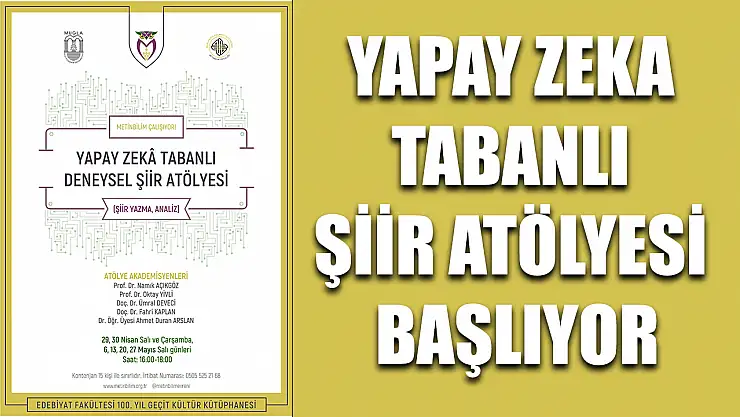Yapay Zeka tabanlı şiir atölyesi başlıyor