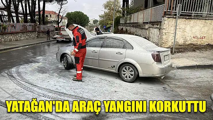 Yatağan'da araç yangını korkuttu