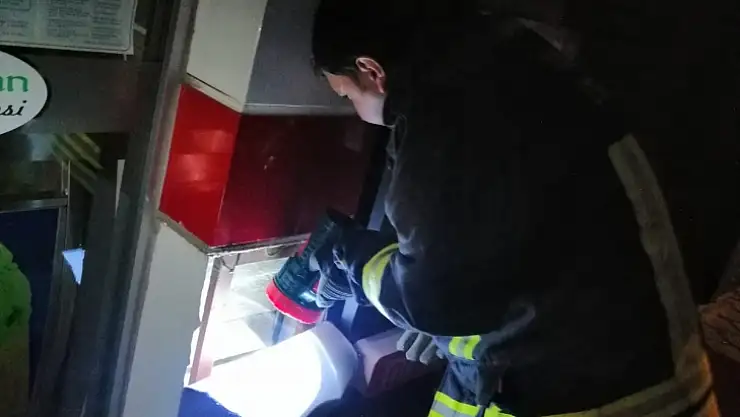 Yavru kedi kurtarıldı