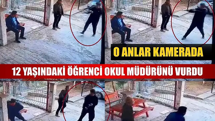 12 yaşındaki öğrenci okul müdürünü vurdu: O anlar kamerada