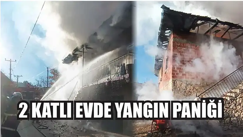 2 katlı evde yangın paniği