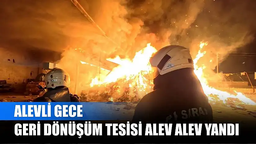 Alevli gece: Geri dönüşüm tesisi alev alev yandı