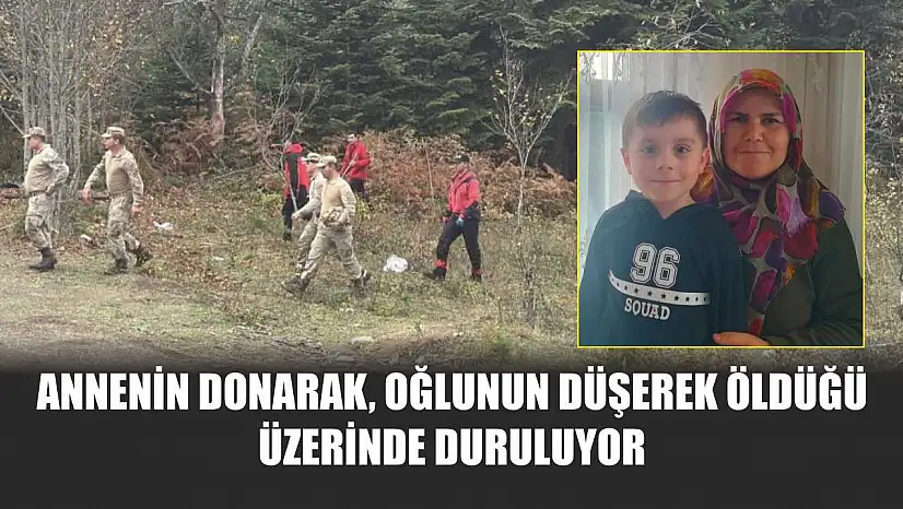 Annenin donarak, oğlunun düşerek öldüğü üzerinde duruluyor
