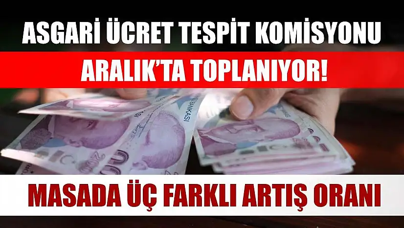Asgari Ücret Tespit Komisyonu Aralık'ta toplanıyor! Masada üç farklı artış oranı