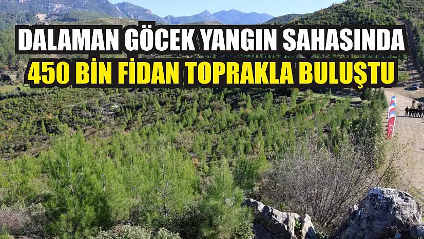 Dalaman Göcek Yangın Sahasında 450 Bin Fidan Toprakla Buluştu