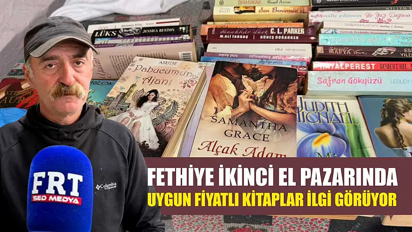 Fethiye ikinci el pazarında uygun fiyatlı kitaplar ilgi görüyor
