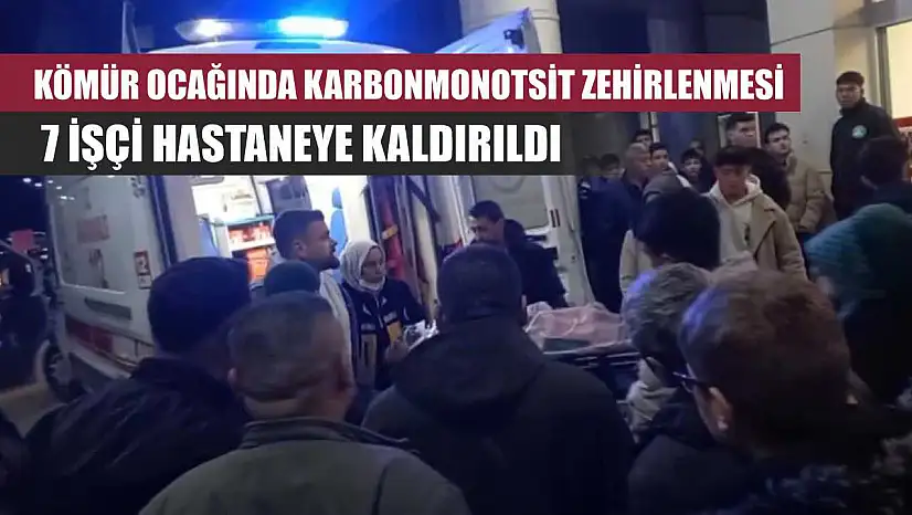 Kömür ocağında karbonmonotsit zehirlenmesi: 7 işçi hastaneye kaldırıldı