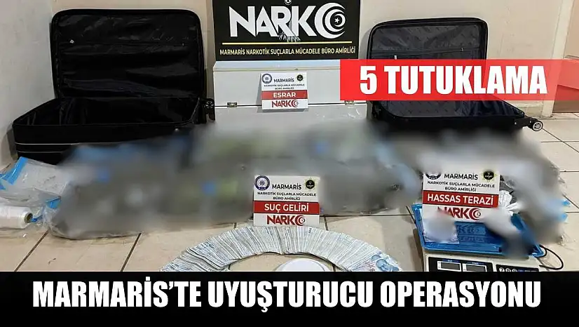 Marmaris'te uyuşturucu operasyonu: 5 tutuklama