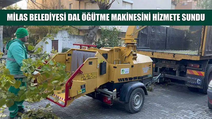 Milas Belediyesi dal öğütme makinesini hizmete sundu