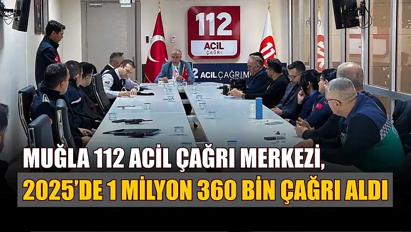 Muğla 112 Acil Çağrı Merkezi, 2025'de 1 milyon 360 bin çağrı aldı