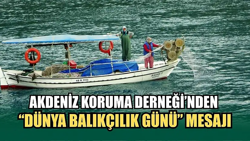 Muğla'da Akdeniz Koruma Derneği'nden 'Dünya Balıkçılık Günü' mesajı