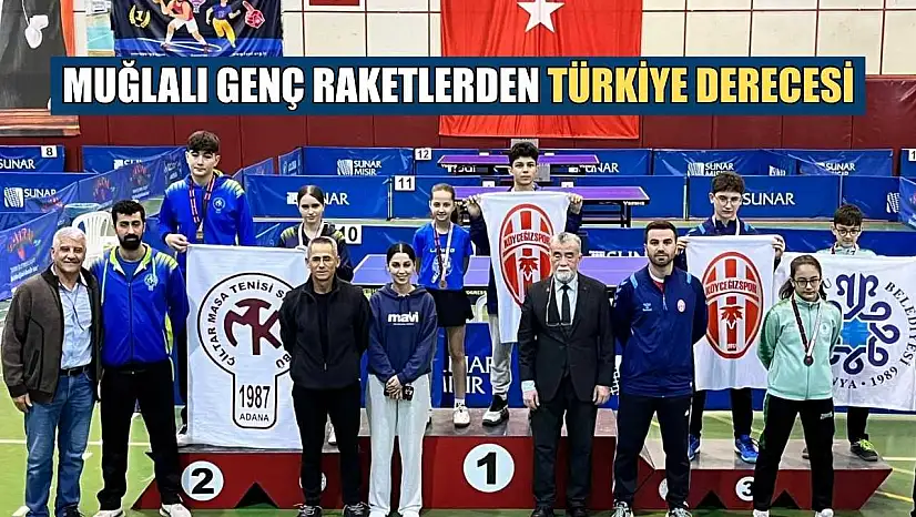 Muğlalı genç raketlerden Türkiye derecesi