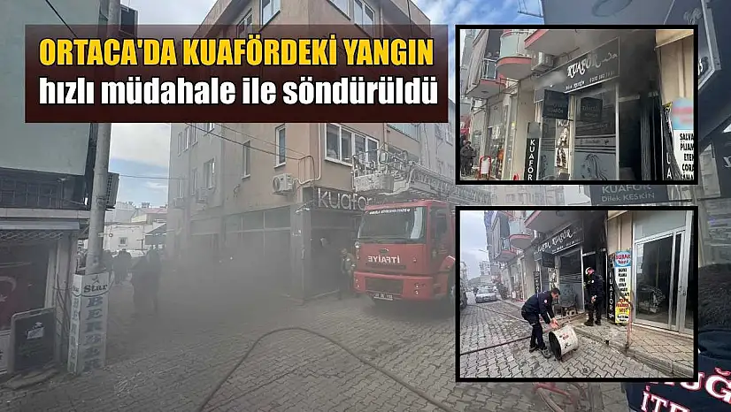 Ortaca'da kuafördeki yangın hızlı müdahale ile söndürüldü