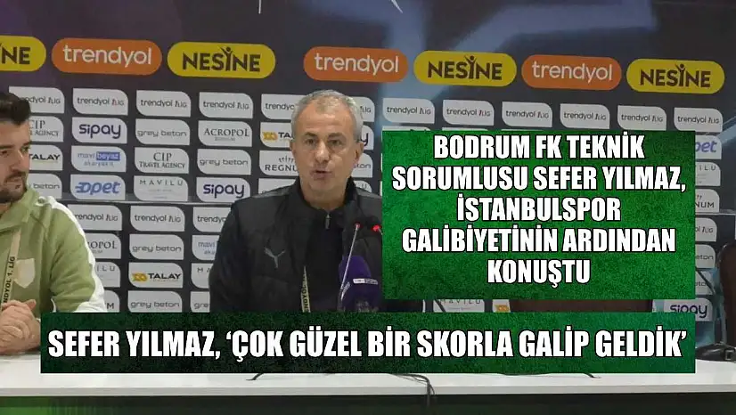 Sefer Yılmaz, 'Çok güzel bir skorla galip geldik'