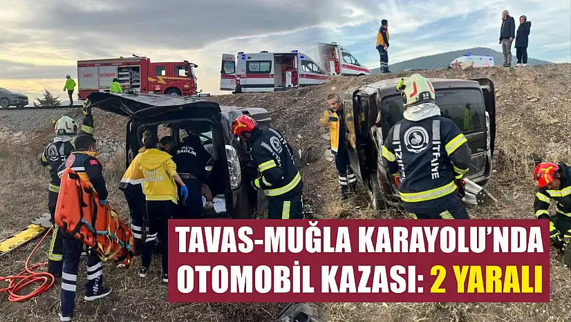 Tavas-Muğla Karayolu'nda Otomobil Kazası: 2 yaralı