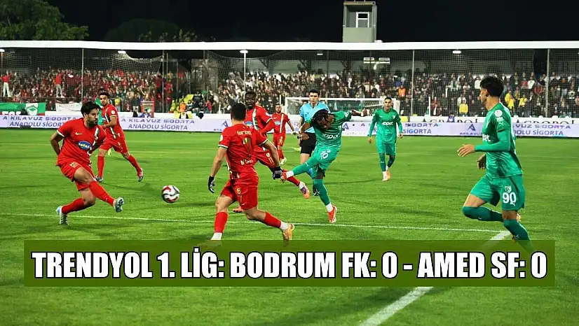 Trendyol 1. Lig: Bodrum FK: 0 - Amed SF: 0