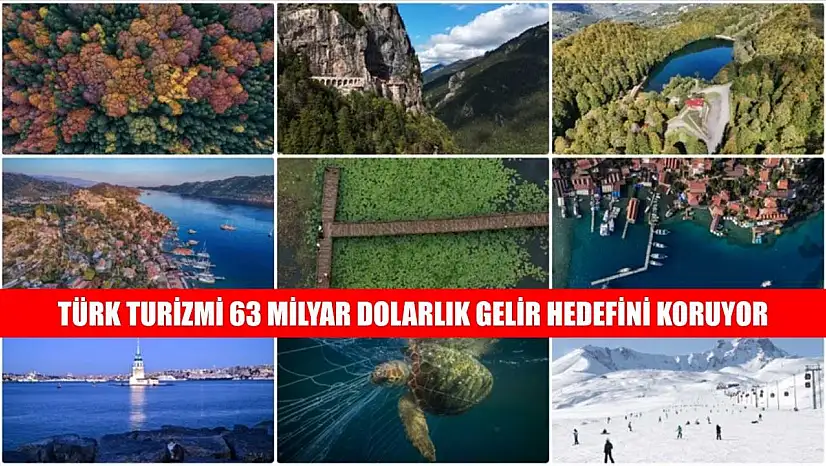 Türk turizmi 63 milyar dolarlık gelir hedefini koruyor