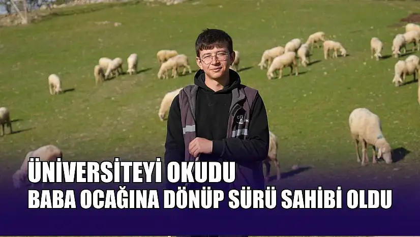 Üniversiteyi okudu, baba ocağına dönüp sürü sahibi oldu