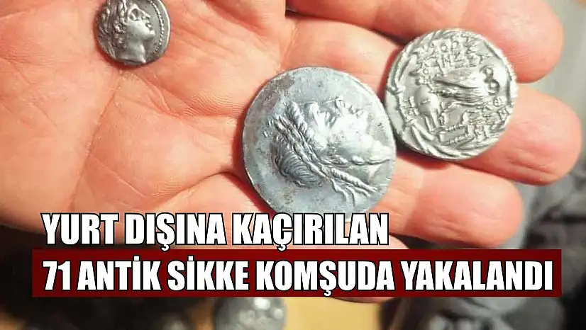 Yurt dışına kaçırılan 71 antik sikke komşuda yakalandı