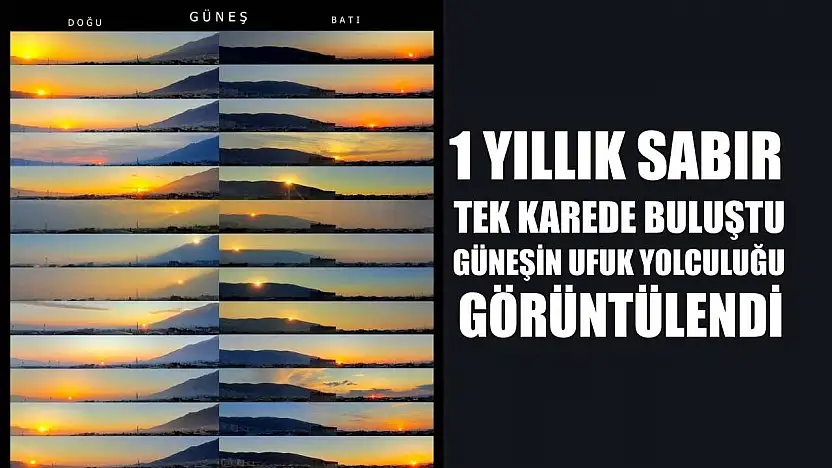 1 yıllık sabır tek karede buluştu, güneşin ufuk yolculuğu görüntülendi