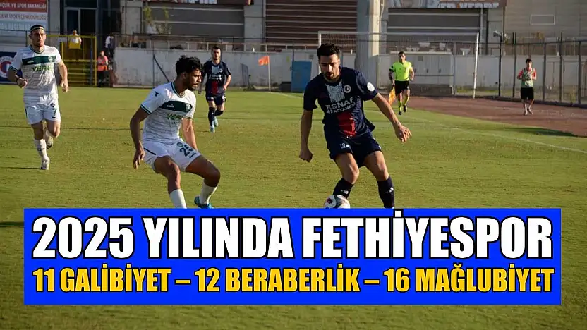 2025 Yılında Fethiyespor: 11 Galibiyet – 12 Beraberlik – 16 Mağlubiyet