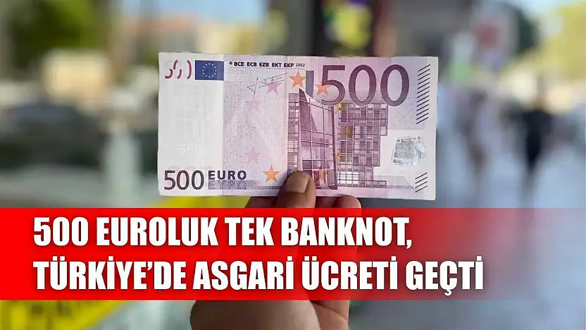500 Euroluk Tek Banknot, Türkiye'de Asgari Ücreti Geçti