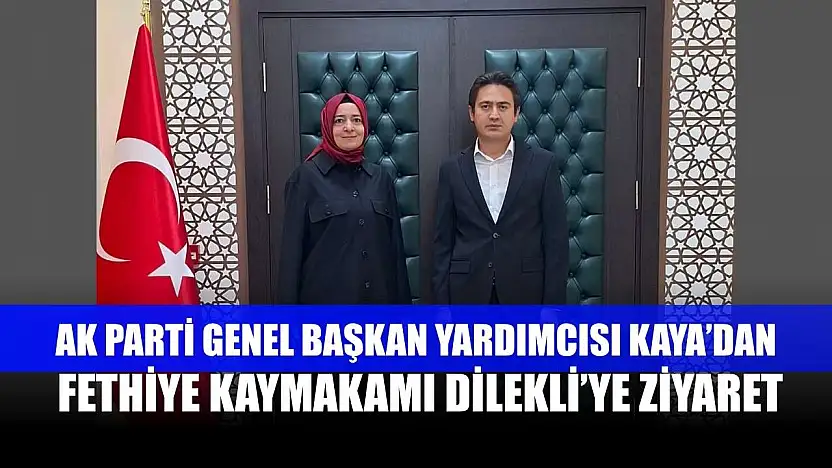 AK Parti Genel Başkan Yardımcısı Kaya'dan Fethiye Kaymakamı Dilekli'ye Ziyaret