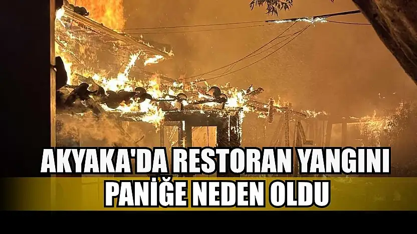 Akyaka'da restoran yangını paniğe neden oldu