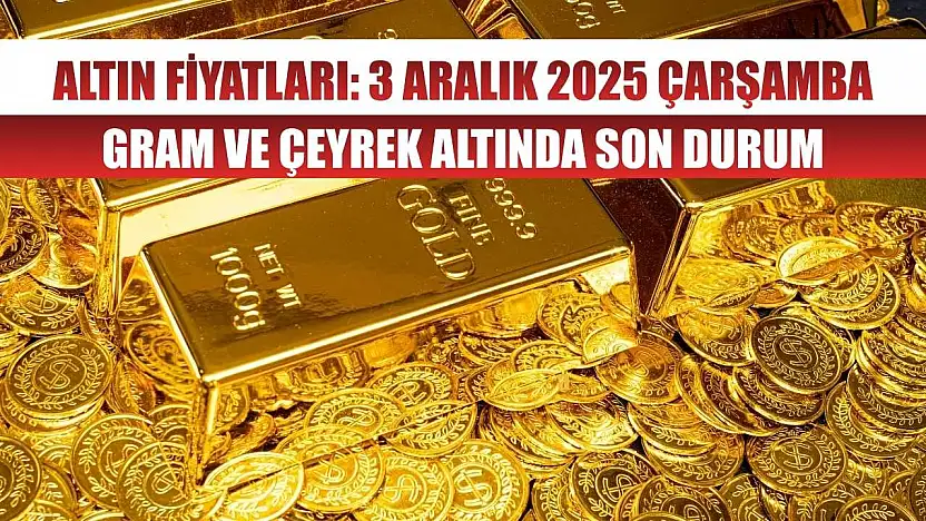Altın Fiyatları: 3 Aralık 2025 Çarşamba – Gram ve Çeyrek Altında Son Durum