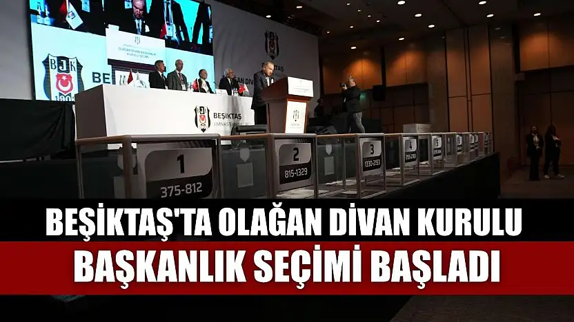 Beşiktaş'ta olağan divan kurulu başkanlık seçimi başladı