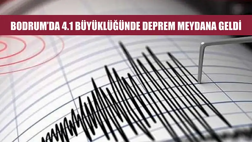 Bodrum'da 4.1 büyüklüğünde deprem meydana geldi