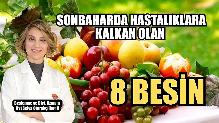 Beslenme ve Diyet Uzmanı Oturakçıibogil, sonbaharda hastalıklara kalkan olan 8 besini sıraladı