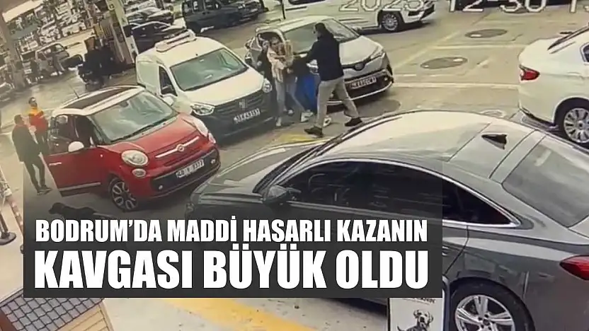Bodrum'da maddi hasarlı kazanın kavgası büyük oldu