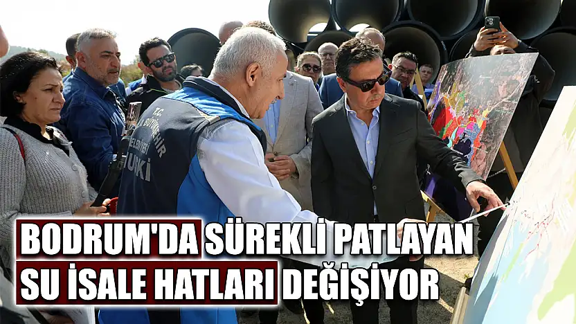 Bodrum'da sürekli patlayan su isale hatları değişiyor