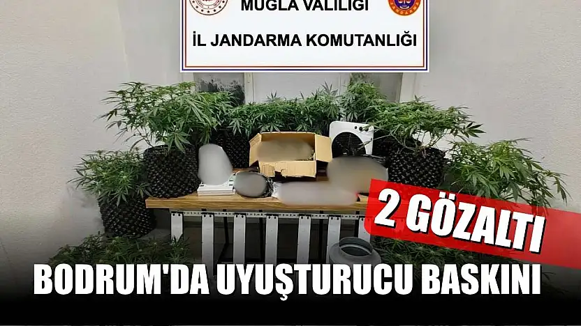 Bodrum'da uyuşturucu baskını: 2 gözaltı