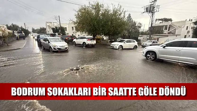 Bodrum sokakları bir saatte göle döndü