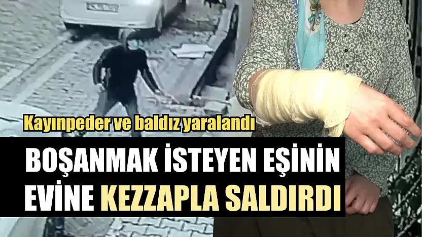 Boşanmak isteyen eşinin evine kezzapla saldırdı
