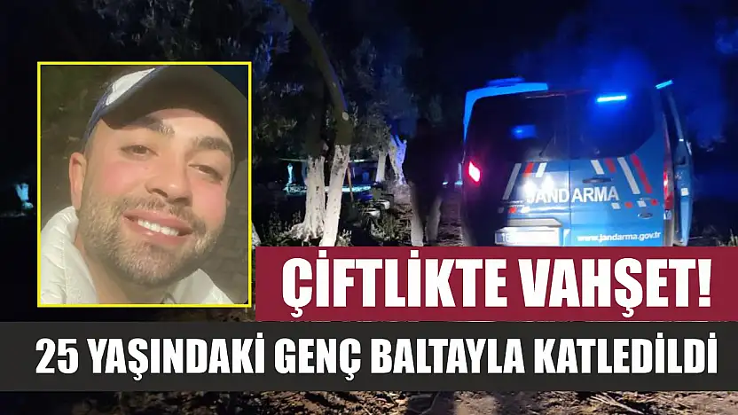 Çiftlikte vahşet! 25 yaşındaki genç baltayla katledildi