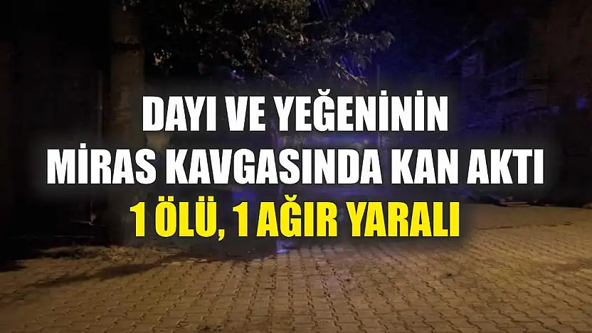 Dayı ve yeğeninin miras kavgasında kan aktı: 1 ölü, 1 ağır yaralı