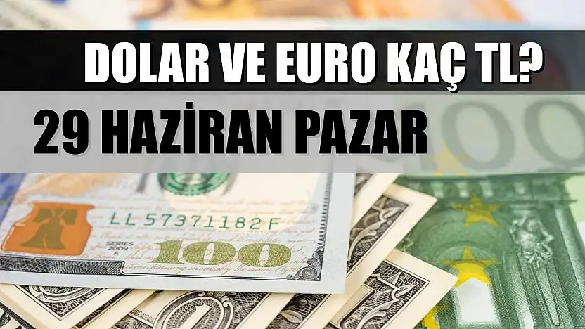 Dolar ve Euro kaç TL? 29 Haziran Pazar