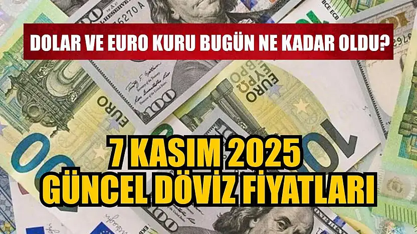 Dolar ve Euro kuru bugün ne kadar oldu?  7 Kasım 2025 güncel döviz fiyatları