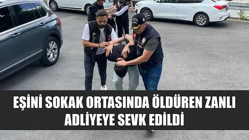 Eşini Sokak Ortasında Öldüren Zanlı Adliyeye Sevk Edildi