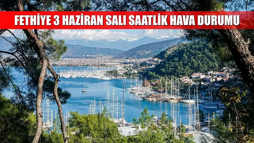Fethiye 3 Haziran Salı Saatlik Hava Durumu
