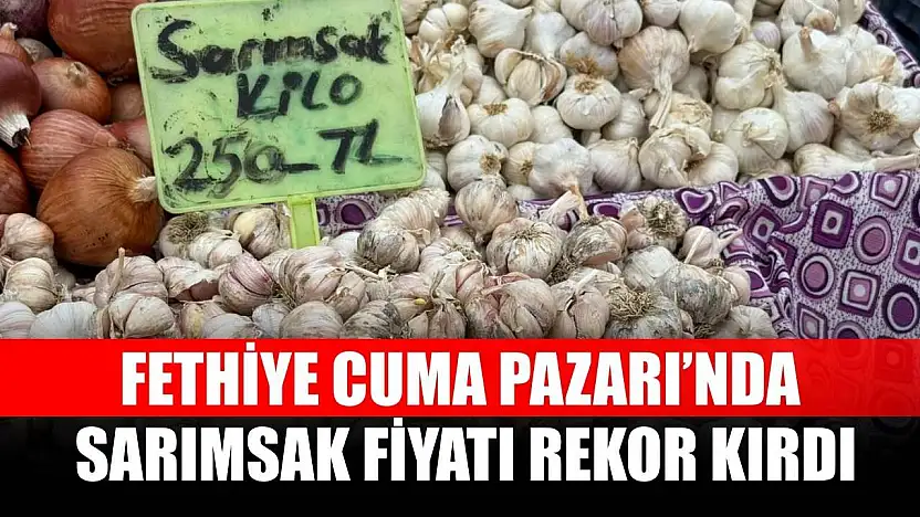 Fethiye Cuma Pazarı'nda sarımsak fiyatı rekor kırdı