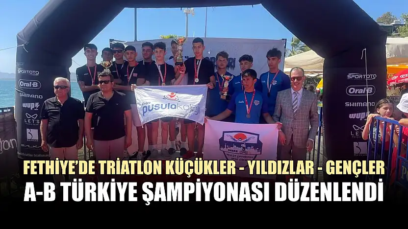 Fethiye'de Triatlon Küçükler - Yıldızlar - Gençler A-B Türkiye Şampiyonası Düzenlendi