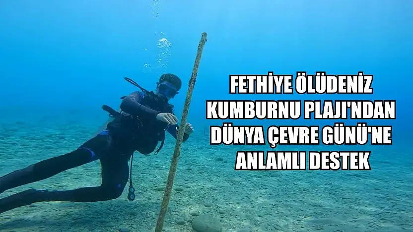 Fethiye Ölüdeniz Kumburnu Plajı'ndan Dünya Çevre Günü'ne anlamlı destek