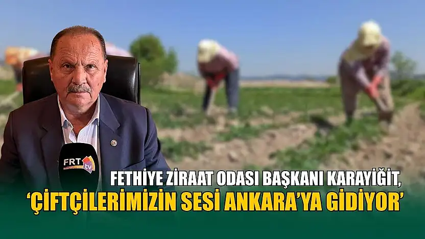 Fethiye Ziraat Odası Başkanı Karayiğit, 'Çiftçilerimizin sesi Ankara'ya gidiyor'