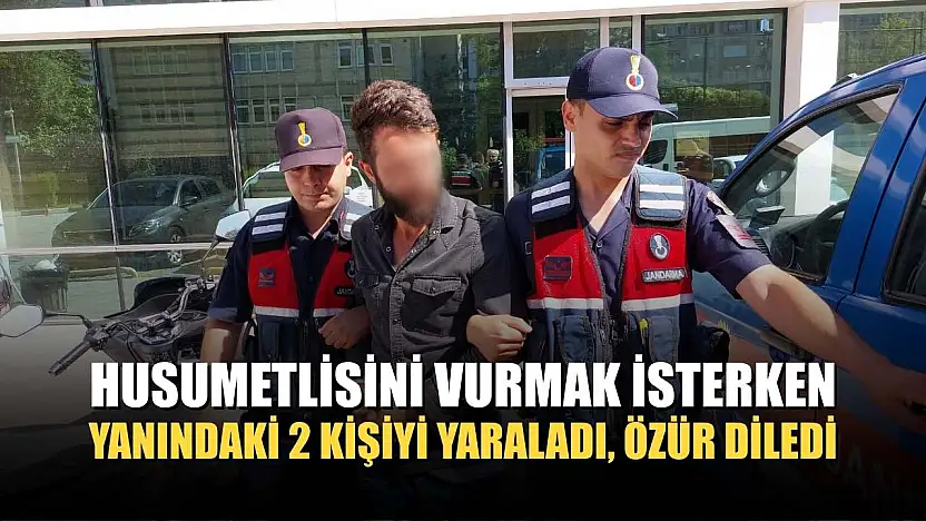 Husumetlisini vurmak isterken yanındaki 2 kişiyi yaraladı, özür diledi