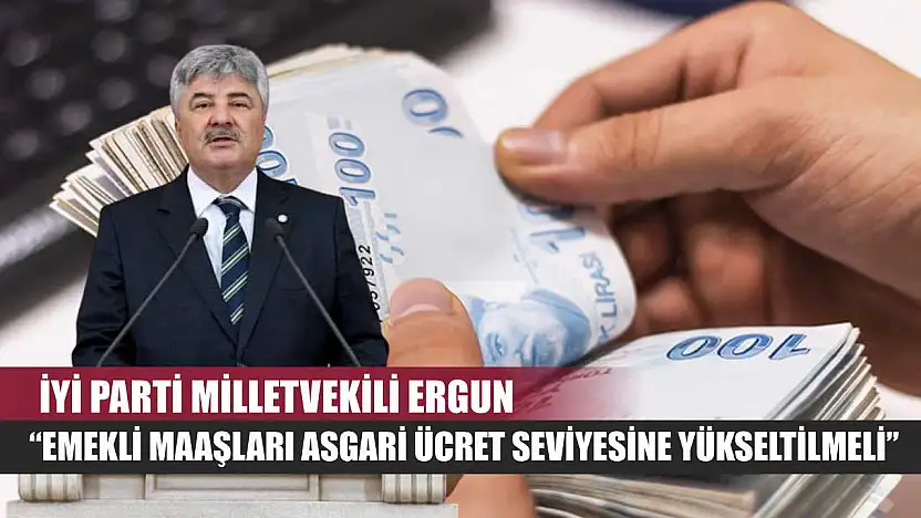 İYİ Parti Milletvekili Ergun: 'Emekli Maaşları Asgari Ücret Seviyesine Yükseltilmeli'