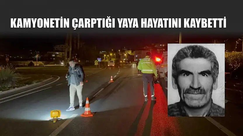Kamyonetin çarptığı yaya hayatını kaybetti